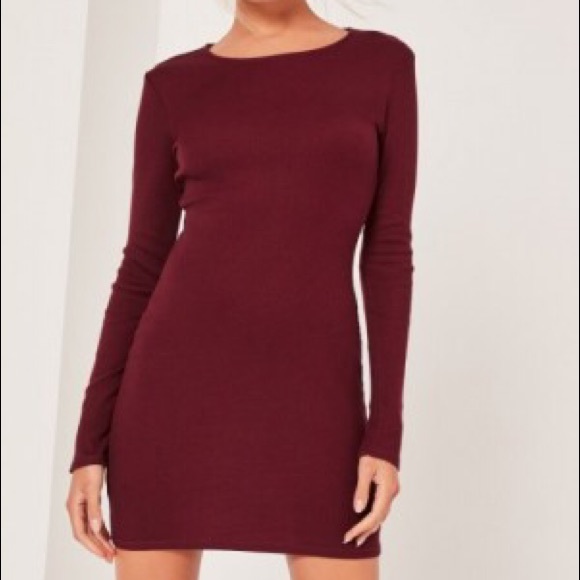 Lulus Dresses & Skirts - Mini long sleeve burgundy dress